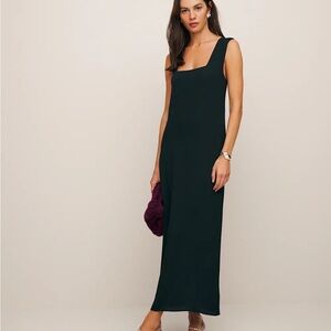 NWT Reformation Black Vea Maxi Dress Classic Size 8 $188